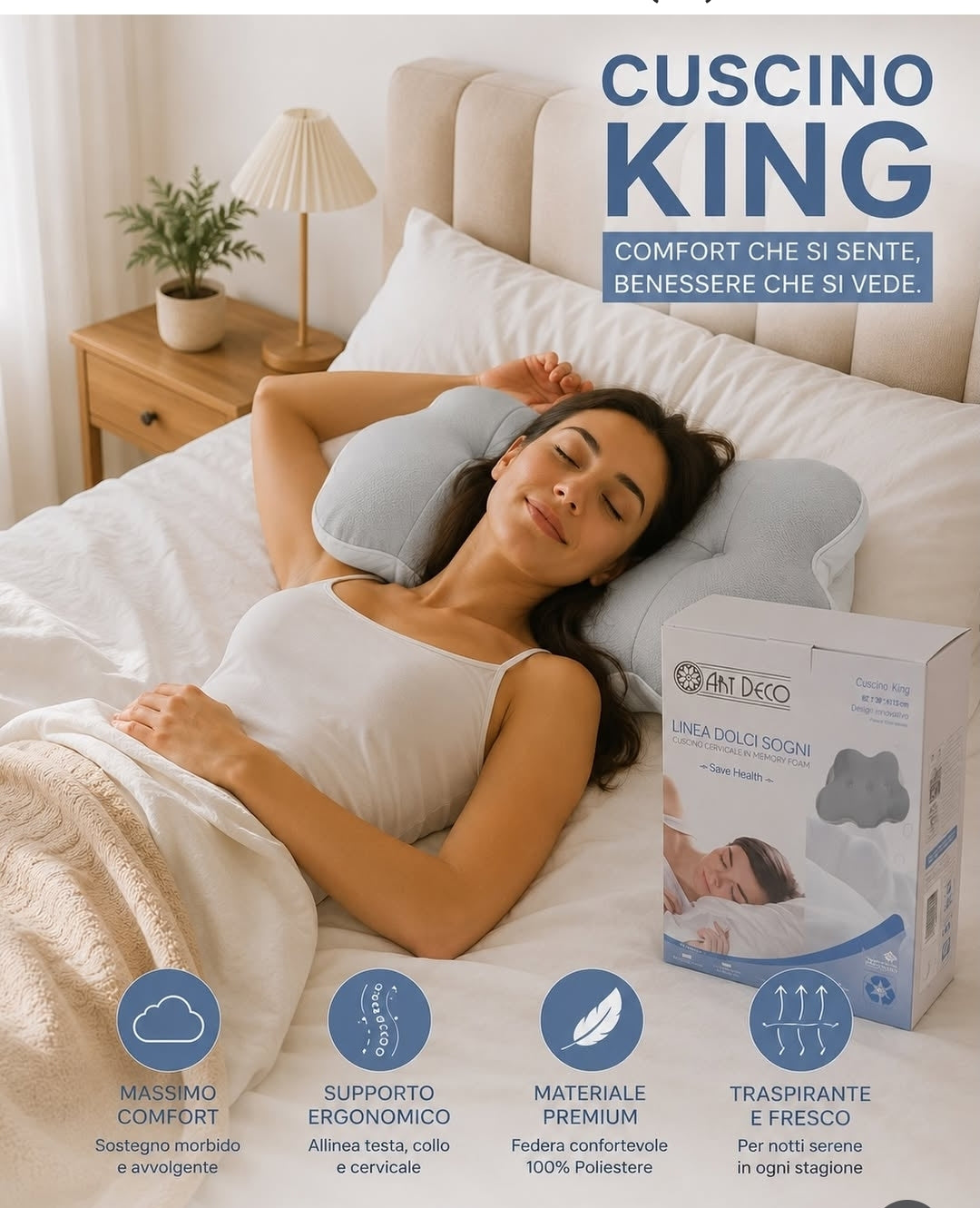 Cuscino cervicale Memory Foam