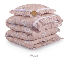 Carica l'immagine nel visualizzatore di Gallery, Trapunta matrimoniale invernale +2 copriguanciali Lovely Shabby rosa
