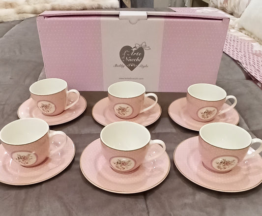 L'Arte di Nacchi set di 6 tazzine da caffe' in gift box