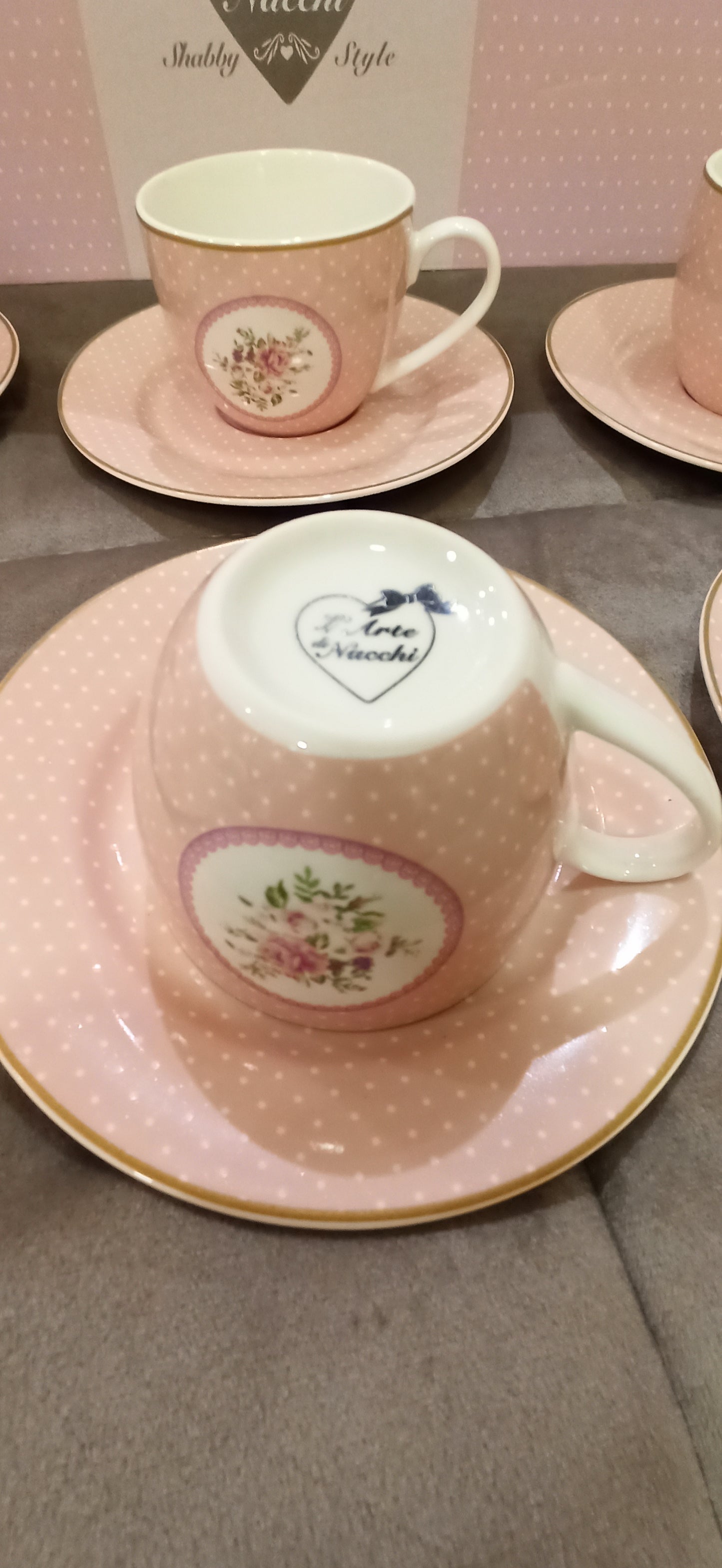 L'Arte di Nacchi set di 6 tazzine da caffe' in gift box