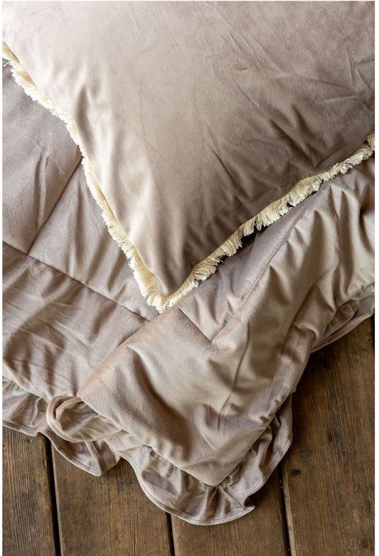 Trapunta matrimoniale invernale+2 federe l'Atelier 17 Beige tortora