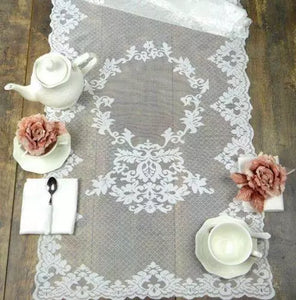 RUNNER CENTROTAVOLA SHABBY CHIC 50X150 PIZZO L'ATELIER17 SERIE AURORE