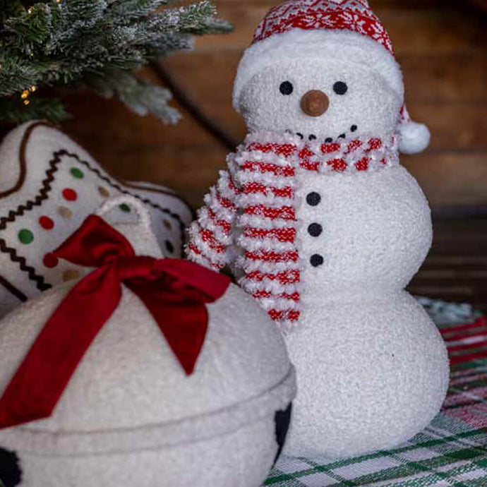 L’Atelier 17 Pupazzo di Neve Decorativo Bouclé H 50cm
