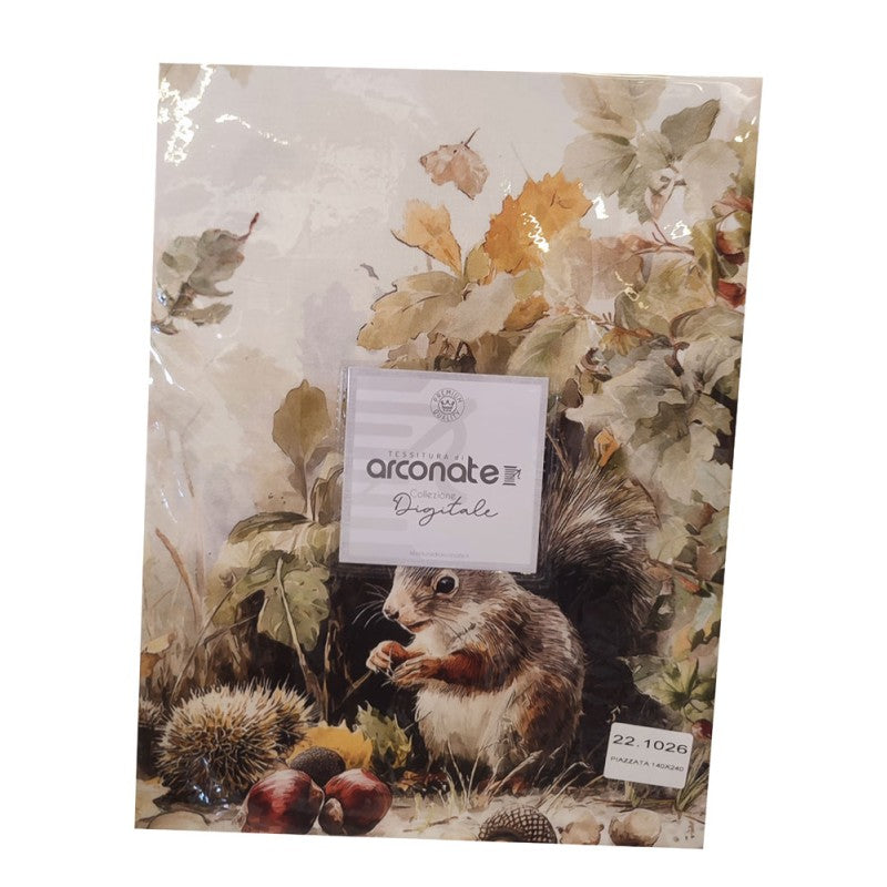 Tovaglia stampa digitale Foglie e funghi d'autunno