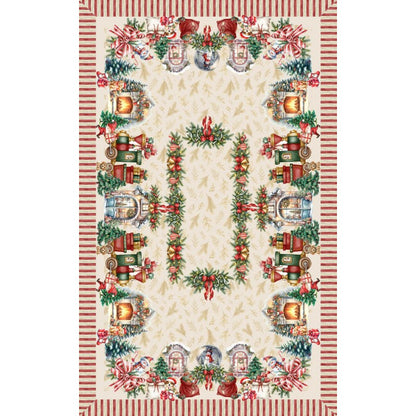 Tovaglia natalizia in cotone 150x250cm Made in Italy