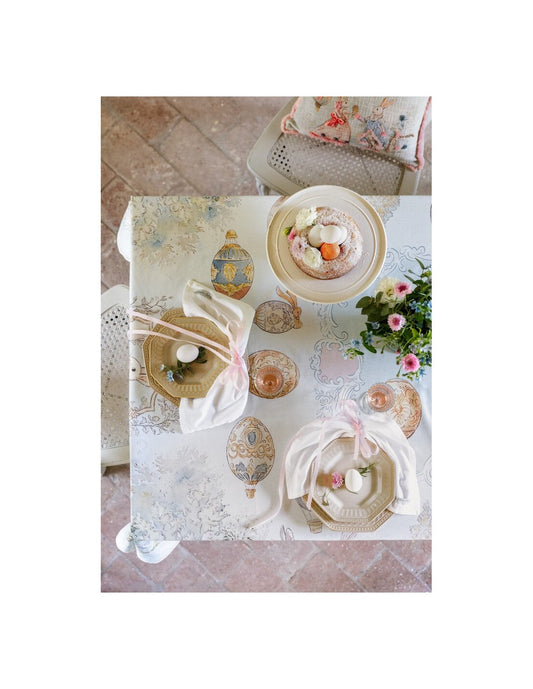 Tovaglia pasquale Blanc Mariclo' Rococo Collection