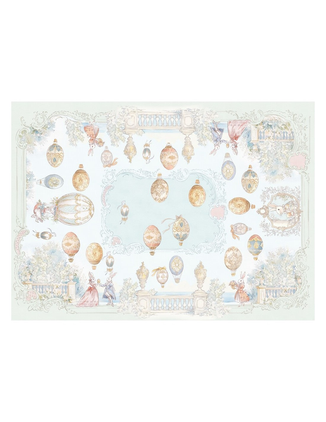 Tovaglia pasquale Blanc Mariclo' Rococo Collection