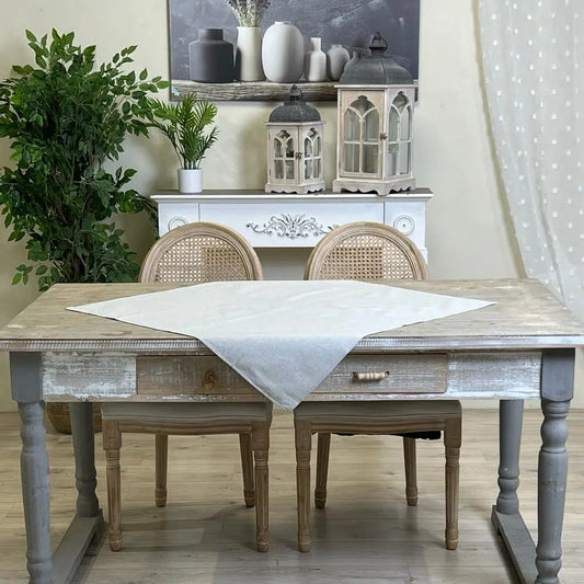Tovaglia centrotavola quadrata cotone 90x90cm.