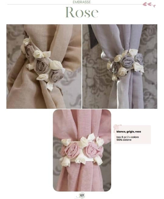 EMBRASSE FERMATENDA ROSE L'ATELIER17 PURO COTONE TRE COLORI