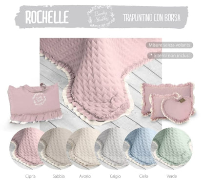 Boutis trapuntina matrimoniale con gala shabby chic