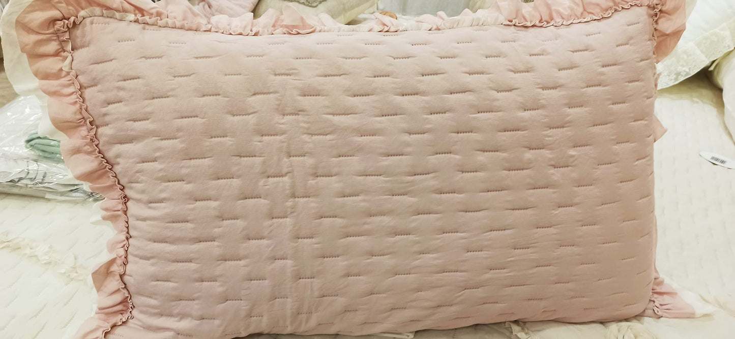 COPPIA COPRIGUANCIALE 50X80 SHABBY CHIC 4 varianti colore