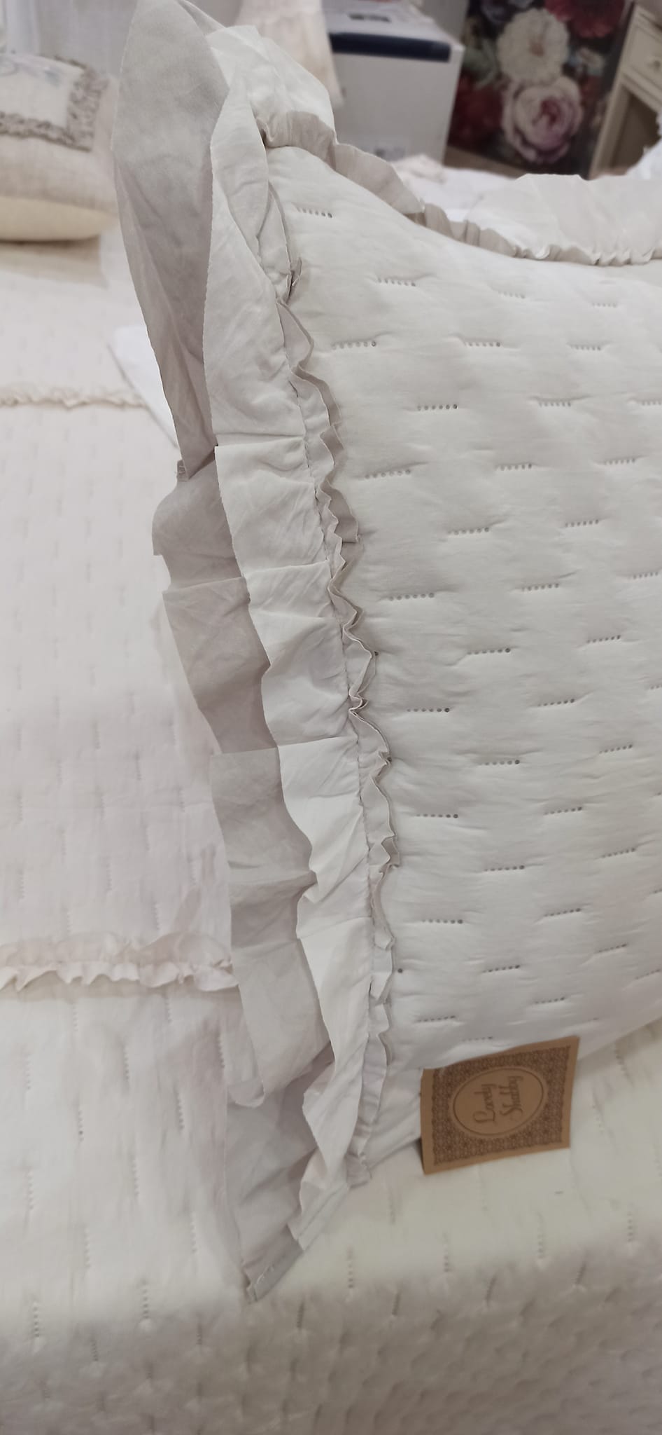 COPPIA COPRIGUANCIALE 50X80 SHABBY CHIC 4 varianti colore