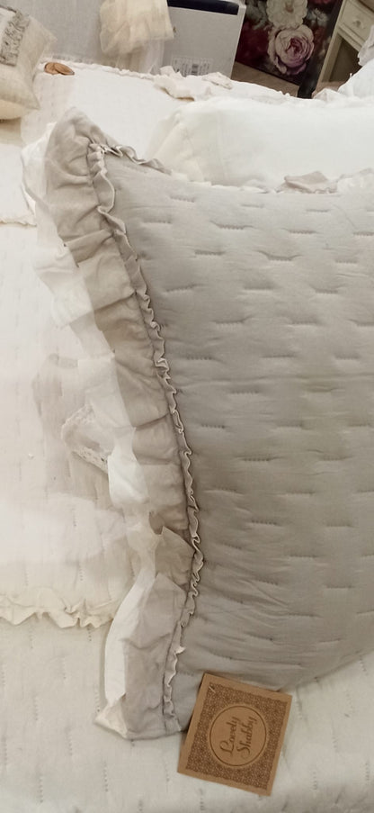 COPPIA COPRIGUANCIALE 50X80 SHABBY CHIC 4 varianti colore