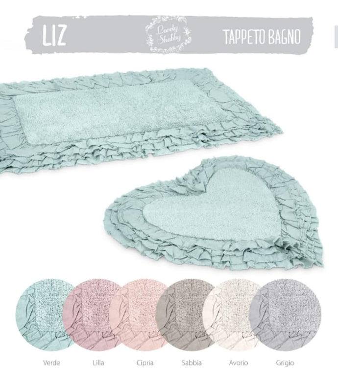 Tappeto shabby con frill 1350gsm spugna puro cotone 50x80cm