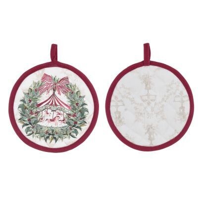 Presina rotonda Blanc Mariclo' serie Teddy Bear diametro 20cm.