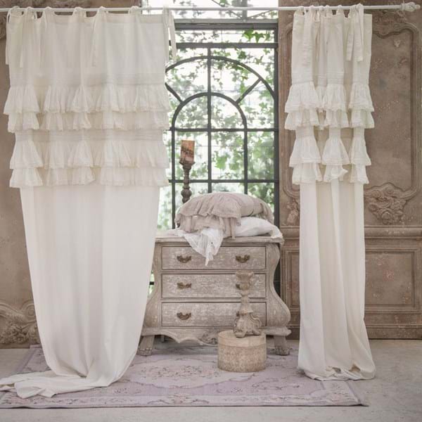 Tenda misto lino Blanc Mariclo Tiepolo Collection 140×290 cm Avorio