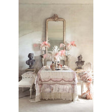 Carica l&#39;immagine nel visualizzatore di Gallery, Copricuscino sedia con gala Blanc mariclo&#39; serie Il Cavaliere della Rosa cotone
