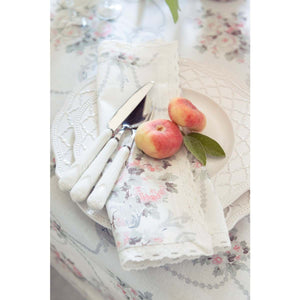 Runner/striscia centrotavola Blanc Mariclo'serie Vintage Floral shabby chic bianco