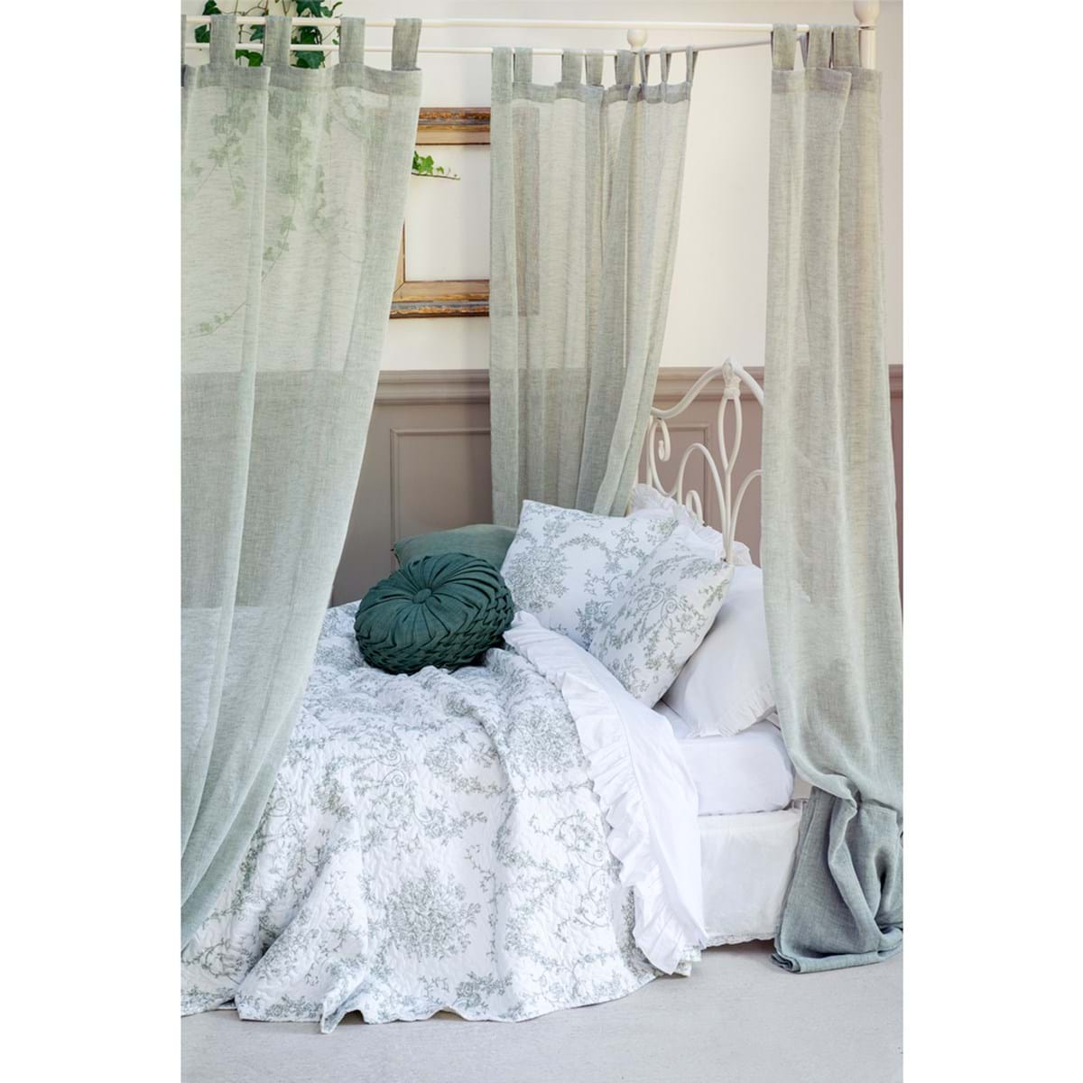 Trapuntina Matrimoniale Shabby Chic in Lino Blanc Mariclo' Serie Senti –  MIRIAM HOME: Shabby Chic & Country Style