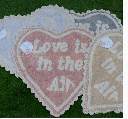 Tappeto forma cuore con crochet spugna 65x65cm. L'Atelier17