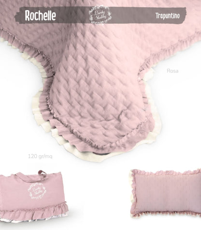 Boutis trapuntina matrimoniale con gala shabby chic