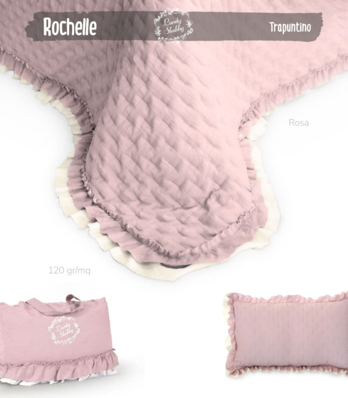 Boutis trapuntina matrimoniale con gala shabby chic