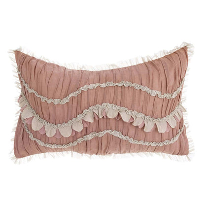 Coppia Copriguanciale in Lino Shabby Chic Blanc Mariclo' Serie Sentimento - Colore Rosa