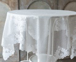 CENTROTAVOLA QUADRATO PIZZO SHABBY 90X90cm.L' ATELIER17 SERIE AURORE TRE COLORI