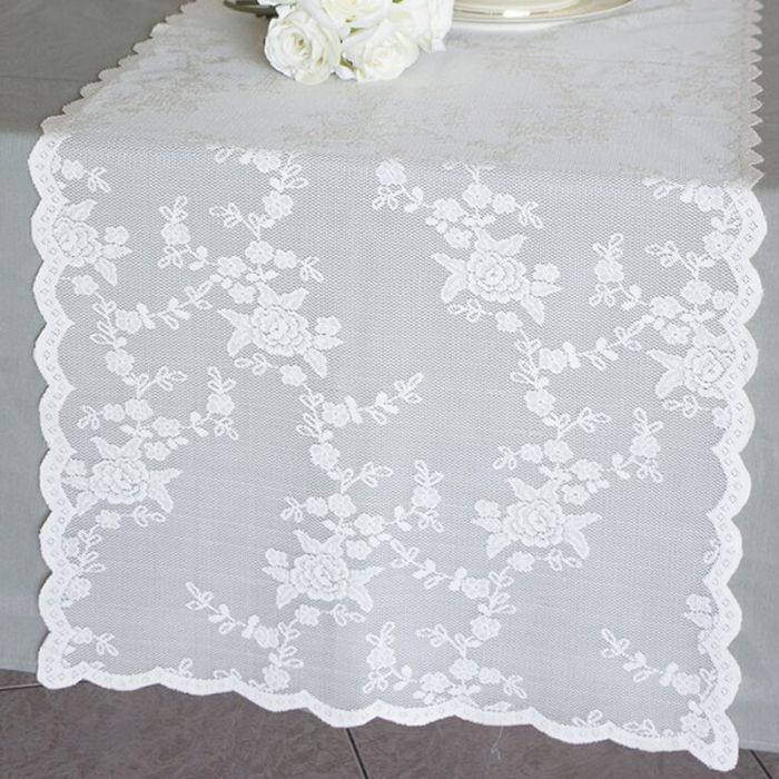 Runner centrotavola in pizzo 50x150 L'Atelier17 serie Ciel