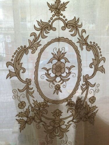 TENDA  BLANC MARICLO' BOUQUET PURO LINO 140X300h.
