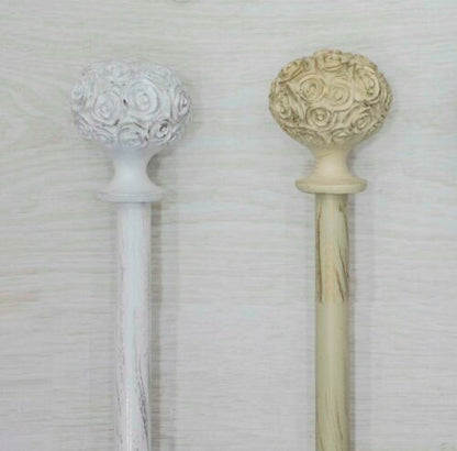 BASTONE TENDA SHABBY CHIC FERRO BATTUTO ESTENSIBILE 160 - 300CM. ROSE