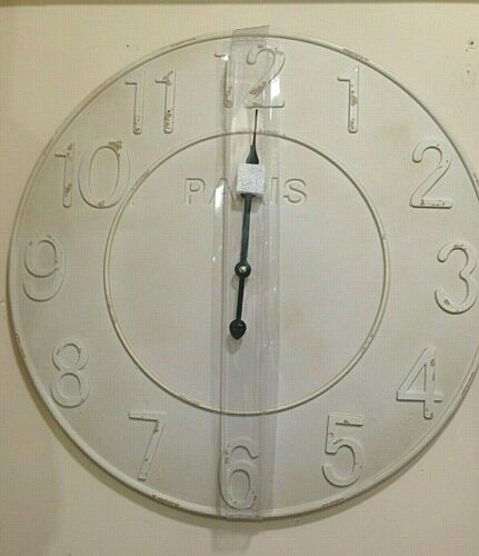 OROLOGIO DA PARETE IN MDF MISURA 52cm DIAMETRO AVORIO ANTICATO